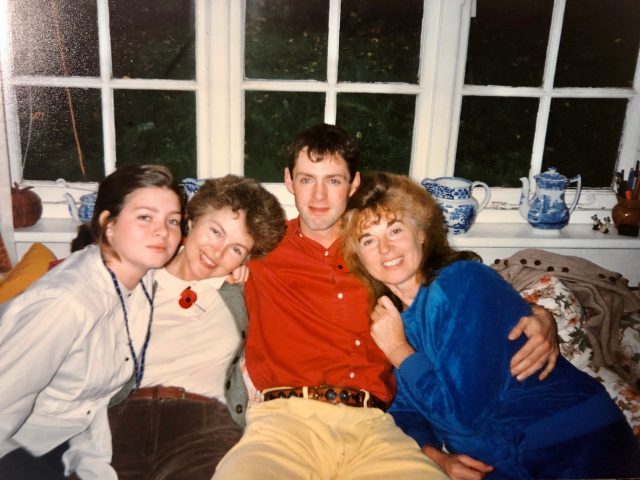 Sheila Finneran w/ sister, Chris, niece Kath, nephew Mark, 1995