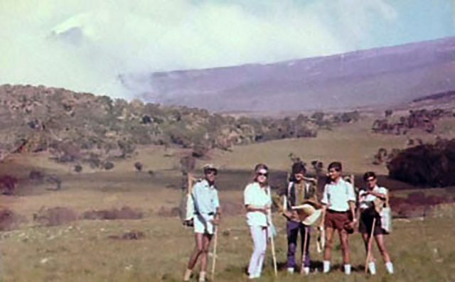 Sheila (2nd from left) at 10,000 ft elevation on Mt. Kilimanjaro